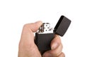 Hand with lighter Royalty Free Stock Photo