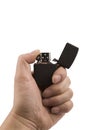 Hand with lighter Royalty Free Stock Photo