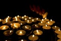 Hand lighting candles Royalty Free Stock Photo