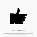 Hand, Like, Vote, Love solid Glyph Icon vector