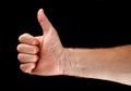 The hand likes and approves Royalty Free Stock Photo