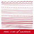 Hand lines - real markers.