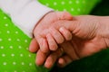 Hand of a little baby in mother's Royalty Free Stock Photo