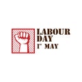 Hand logo vector , illustration for labour day / mayday