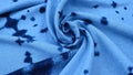 Hand loomed indigo cotton fabric showing unique dye patterns Royalty Free Stock Photo