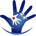 Hand love logo