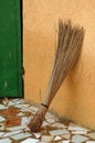 Hand made African straw broom Royalty Free Stock Photo