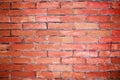 Hand made brick wall made from bricks, abstract background texture Royalty Free Stock Photo