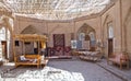 Hand made carpets, traditional Uzbek handwork, in the small bazaar, Khiva, Uzbekistan