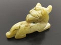 Jade fugurine statue dog Chinese craft Royalty Free Stock Photo