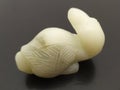 Jade fugurine statue duck bird Chinese craft