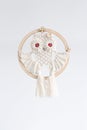 Hand made cord owl Royalty Free Stock Photo