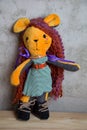 Hand made Doll and clothes toy Royalty Free Stock Photo