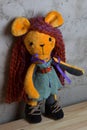 Hand made Doll and clothes toy Royalty Free Stock Photo