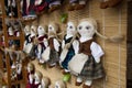 Hand made dolls at Kaziukas market Royalty Free Stock Photo
