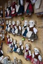 Hand made dolls at Kaziukas market Royalty Free Stock Photo