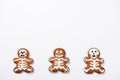 The hand-made eatable gingerbread Halloween skeletons Royalty Free Stock Photo