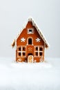 The hand-made eatable gingerbread house Royalty Free Stock Photo