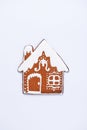 The hand-made eatable gingerbread house Royalty Free Stock Photo