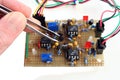 Hand made electronic part Royalty Free Stock Photo