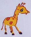 Hand Made Embroidery And Cross-Stitch Giraffe