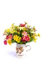 Hand made flowers on isolated Royalty Free Stock Photo