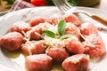 Hand made potato gnocchi Royalty Free Stock Photo