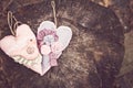 Hand-made hearts Royalty Free Stock Photo