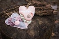 Hand-made hearts Royalty Free Stock Photo