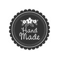 Hand Made label, handmade crafts workshop Royalty Free Stock Photo