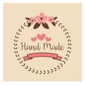 Hand Made label, handmade crafts workshop