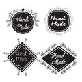 Hand made labels monochrome icon