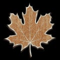 Hand-made maple leaf