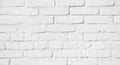 Hand made painted white brick wall close-up, loft. Qualitative background or texture.