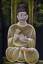 hand made painting of gautam buddha