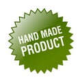 Hand made product sticker