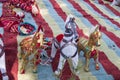 Hand made Rajasthani colourful dolls of horses, displayed for sale at Mehrangarh Fort, Jodhpur, Rajasthan. Famous for colors and Royalty Free Stock Photo