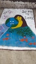 HAND MADE RANGOLI COMPETITION AVOID PLASTIC AND SAFE EARTH