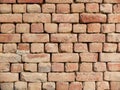 Hand made red brick wall Royalty Free Stock Photo