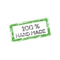 Hand made sign. Organic food vector logo. Farm fresh logo. 100% locally grown Royalty Free Stock Photo