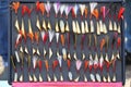 Hand-made spoon baits, tackles and wobblers. Fishing lures and accessories Royalty Free Stock Photo