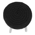 Hand-made stool. Chair in white and black Royalty Free Stock Photo