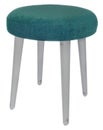 Handmade stool in gray colour with black dots with green sea col Royalty Free Stock Photo