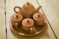 Hand made tea sets with original color Royalty Free Stock Photo