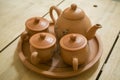 Hand made tea sets with original color Royalty Free Stock Photo