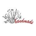 Hand made tools logo Royalty Free Stock Photo