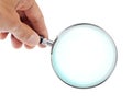 Hand And Magnifying Glass