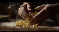 Hand making fresh Italian pasta