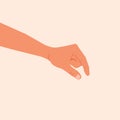 Hand making gesture while showing small amount of something vector illustration Royalty Free Stock Photo