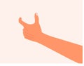 Hand making gesture while showing small amount of something vector illustration Royalty Free Stock Photo